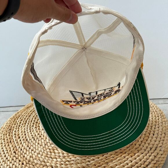 Vintage Levi Garrett Racing Three Stripe Trucker Snapback Hat - Picture 5 of 7